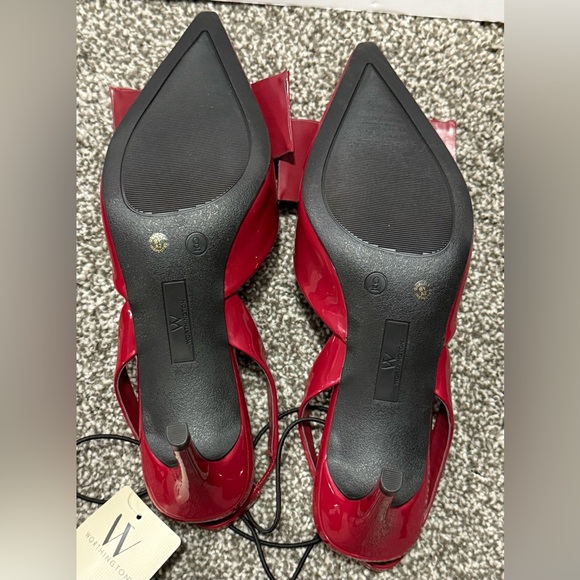 Worthington Women's 9M Vibrant Red Slingback Pumps W/Bow Accent NWT - Picture 6 of 11